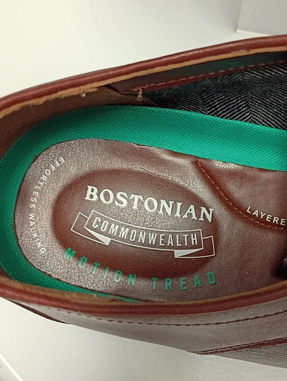 Men's BOSTONIAN Burgundy LEATHER Lace-Up Dress Shoes